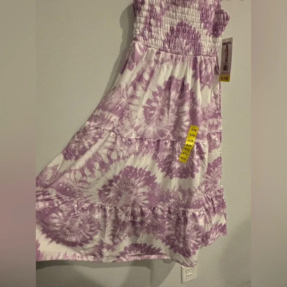 32 Degrees Purple Tie-Dye Girls Dress 7/8S  NWT - Picture 2 of 4